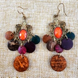 Hippie Boho Autumn Dangle Earrings